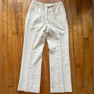 Vintage Brooks Brothers Women’s Pleated Cream Wool Trousers Size 8 Quiet Luxury